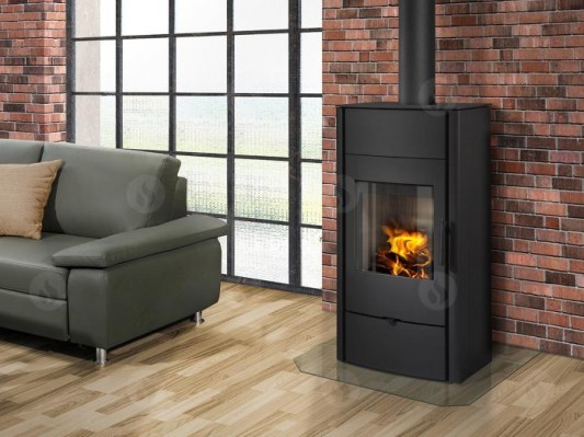 ESPERA 03 steel - fireplace stove with water exchanger and double glazing