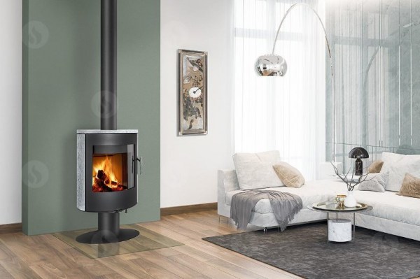 OVALIS T 02 serpentine - revolving fireplace stove
