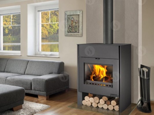 RIANO 01 W sheet metal fireplace stove with water exchanger