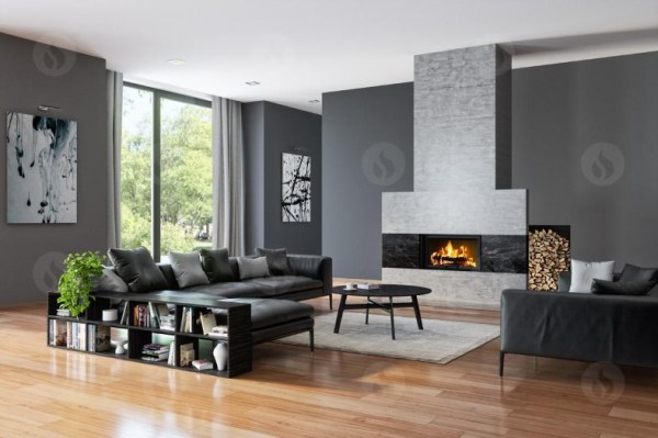 HEAT 3g L 88.50.01 - hot-air fireplace insert with lifting door